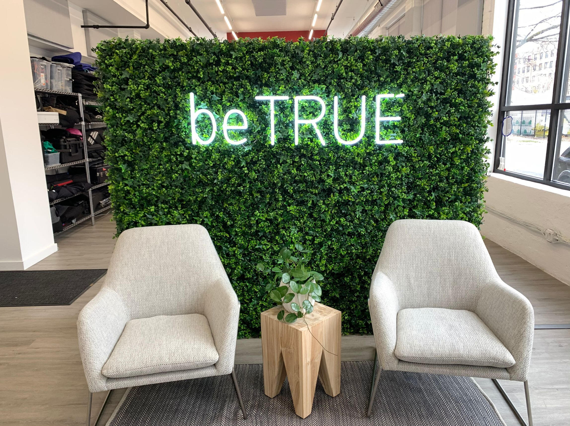 True Productions office biophilic transformation